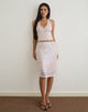 Image of Kavivi Midi Skirt in Sequin Baby Pink