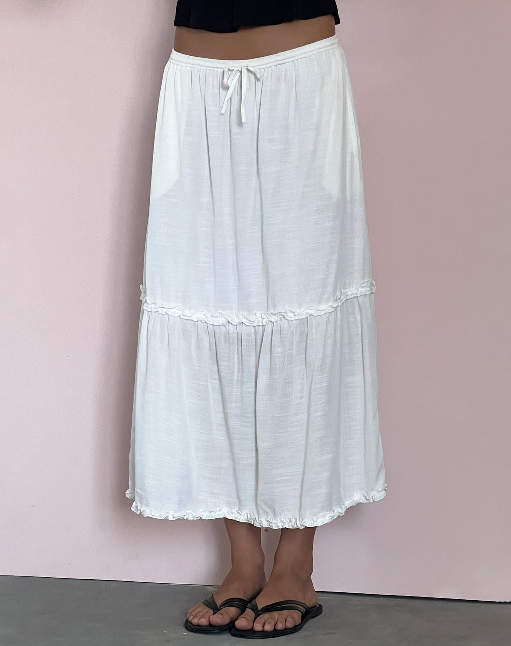 Iyana Midi Skirt in Off White