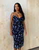 Image of Coya Maxi Dress in Mesh Navy Diffused Floral