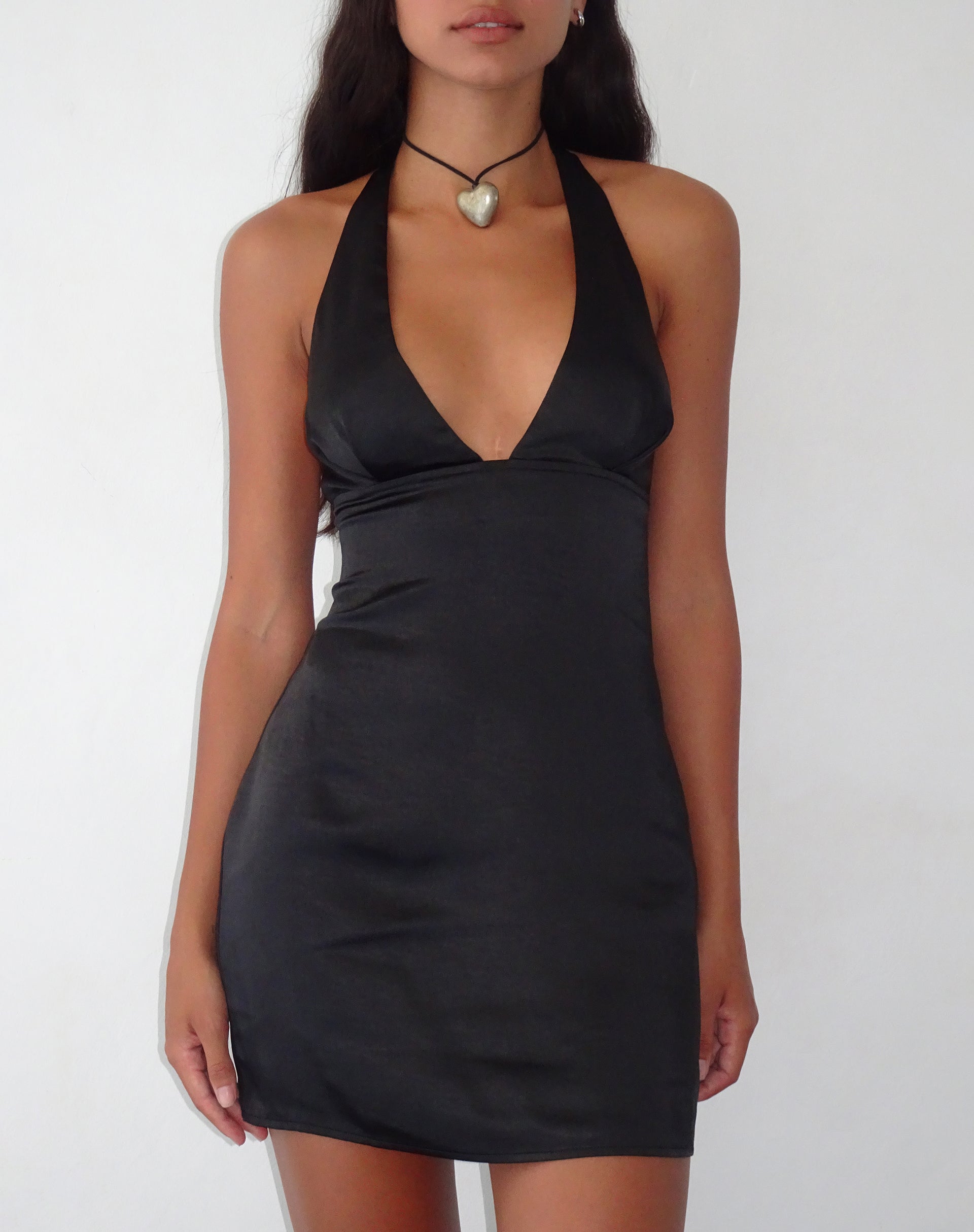 Coda Slip Dress in Satin Black Coda Slip Dress in Satin Black