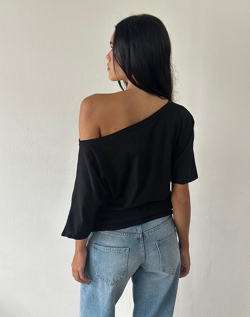 Immagine di Daman Off-The-Shoulder Basic Top in nero