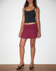 Image of Delita Mini Skirt in Cupro Burgundy