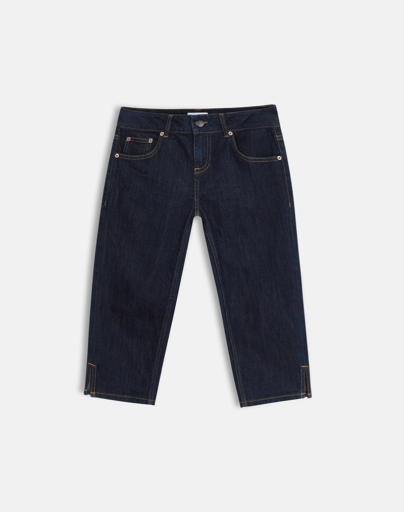 Image of Denim Capri Jean in Indigo