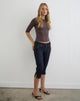 Image of Denim Capri Jean in Indigo