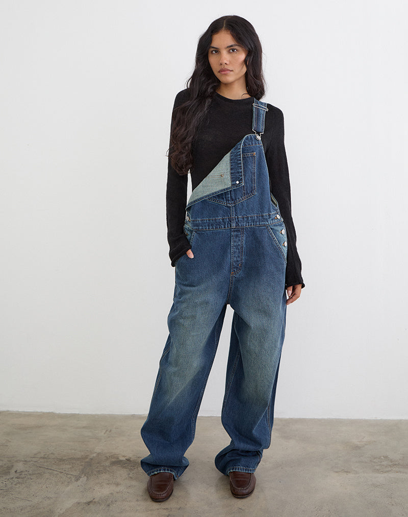 Image of Image of Denim Dungaree in Mid Blue Tint