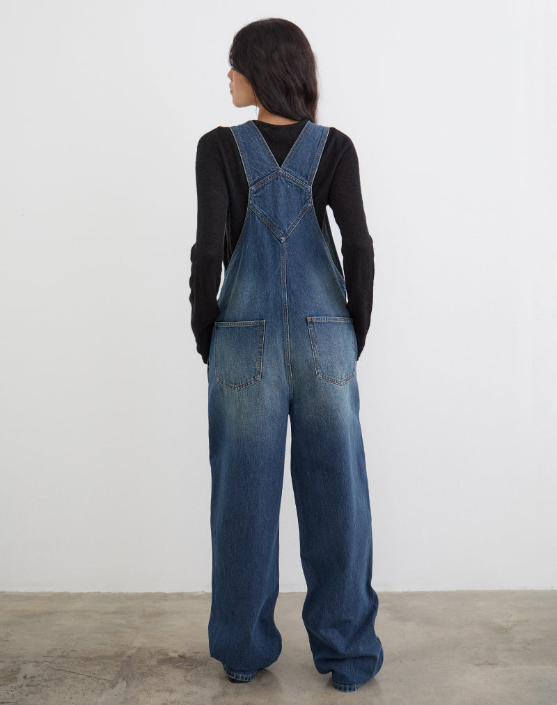 Image of Image of Denim Dungaree in Mid Blue Tint