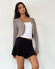 Image of Despina Knitted Long Sleeve Shrug in Warm Grey