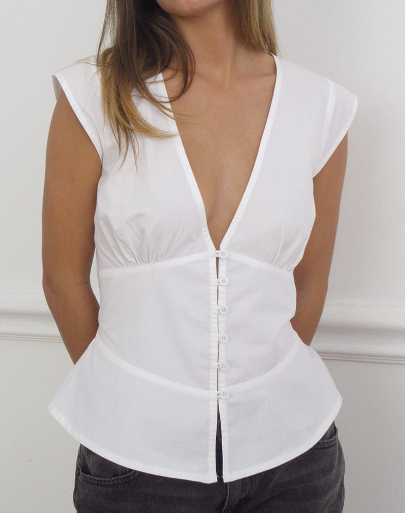 Devlon Blouse in White