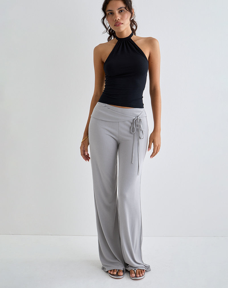 Image of Donata Trouser in Grey with Belt