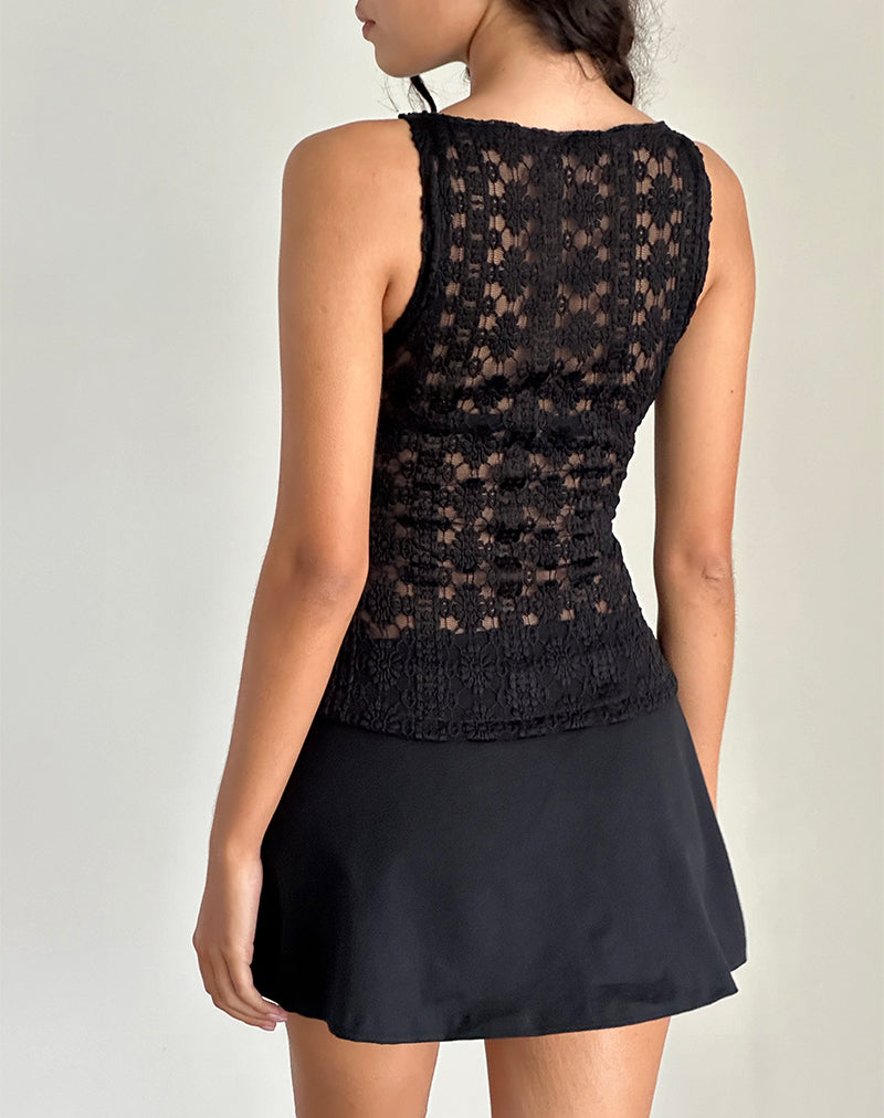 Image of Dudley Top in Regal Lace Black