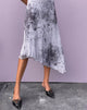 Image of Cinta Low Rise Midi Skirt in Distorted Animal Print