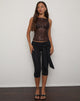 Immagine di Effy Tie Side Cupro Capri in nero
