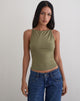 Image of Dudley Vest Top in Jersey Khaki