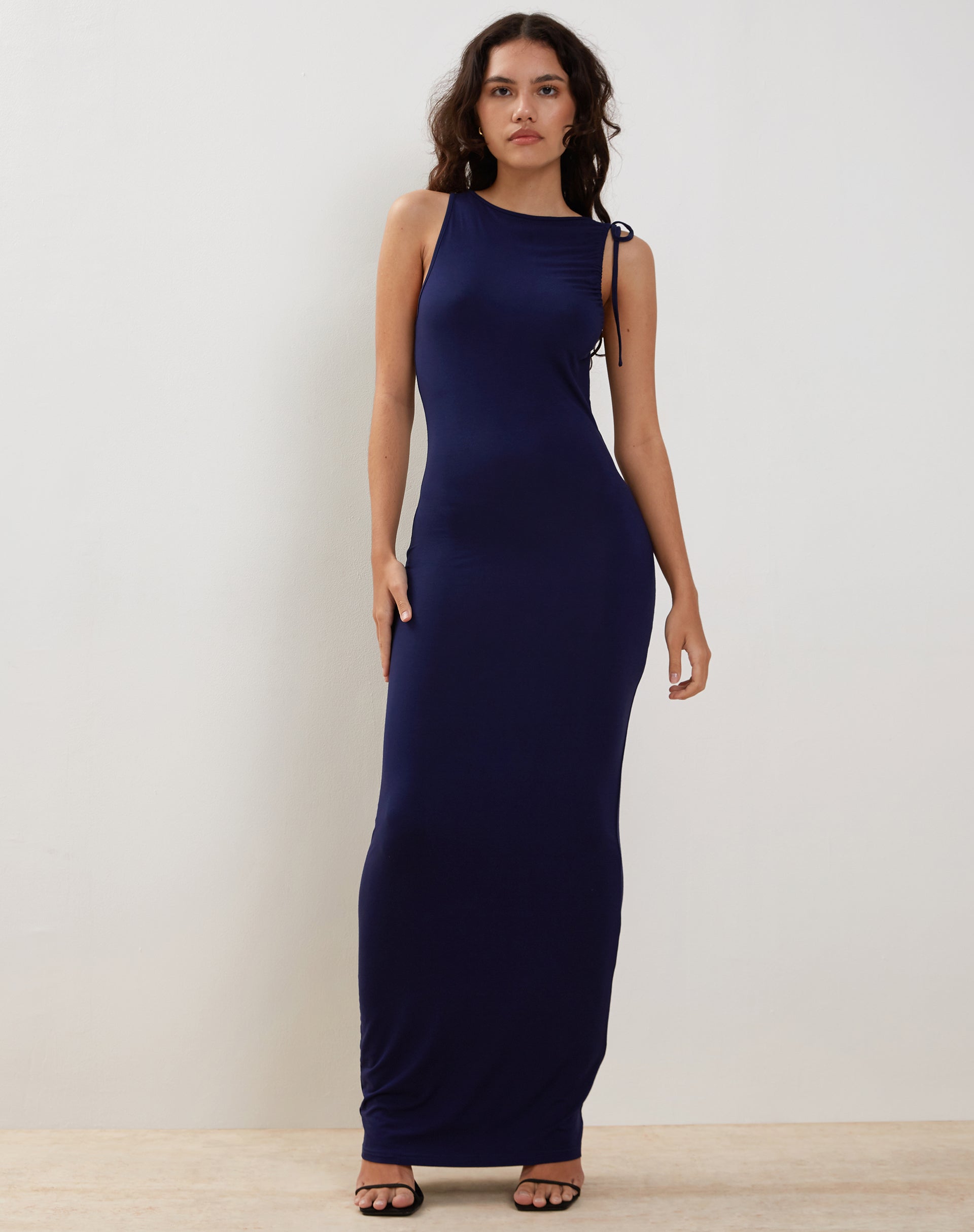 Midnight blue long on sale gown