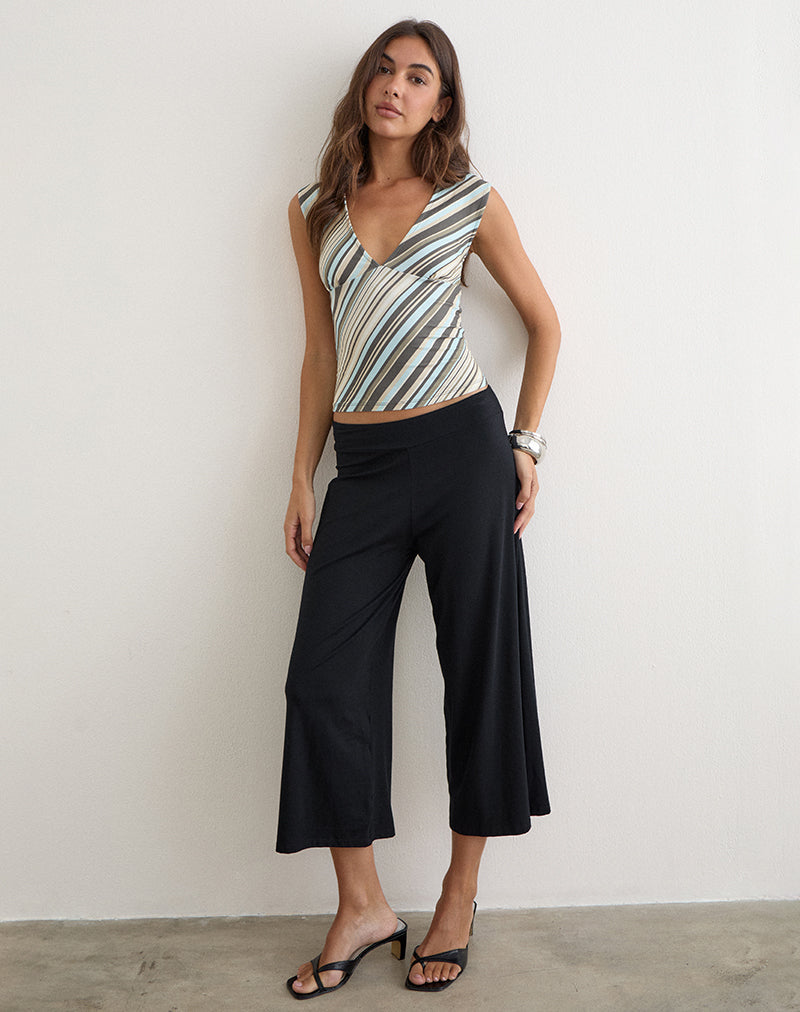 Image of Emberlo Top in Mixed Stripe Light Green