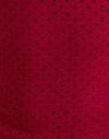 Red with Micro Polka Black