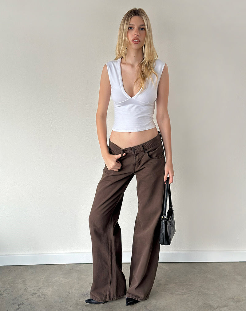 Immagine di Emberly Plunge Top in bianco