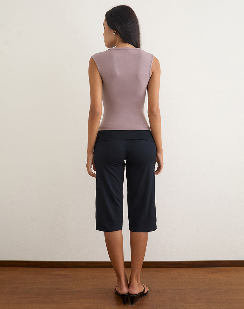 Image of Emberly Plunge Top in Dusty Mauve