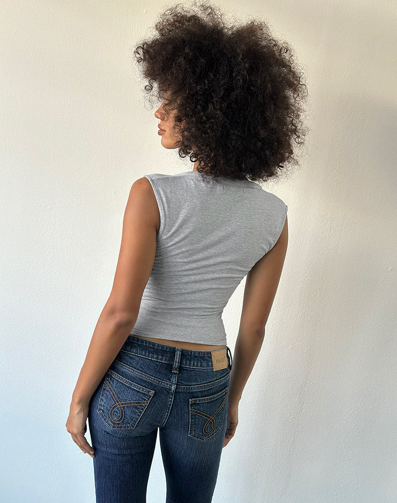 Image de Emberly Plunge Top in Grey Marl