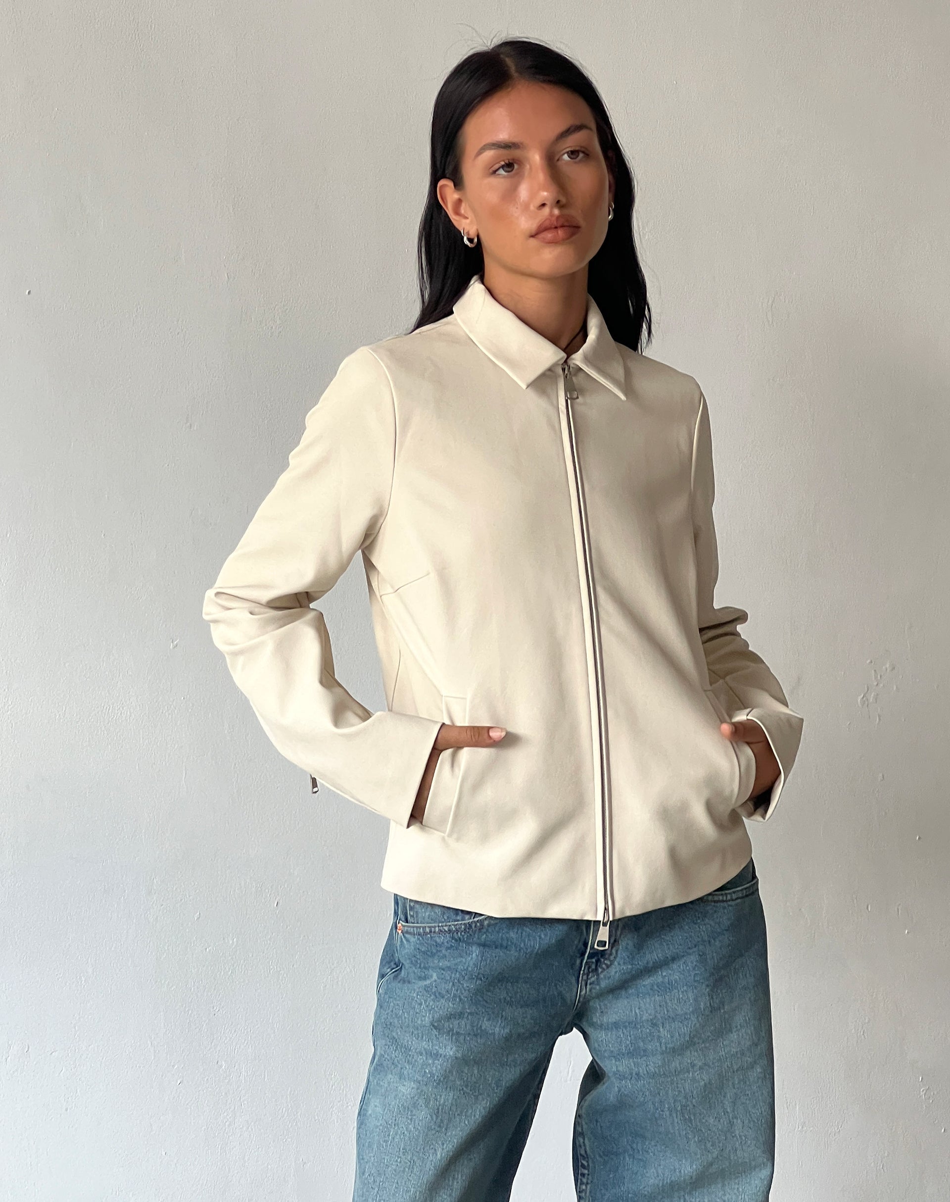 Image of Enid Jacket in PU Ivory