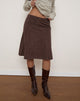 Image of Abila Midi Skirt in Corduroy Dark Brown