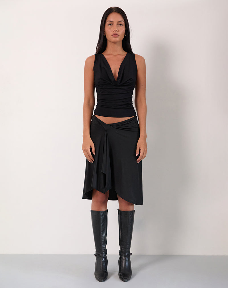 Esmeray Midi Skirt In Black