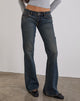 Bild von Extra Low Rise Flare Jeans in Dirty Green