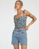 image of Ezra Crop Top in Floral Field Navy