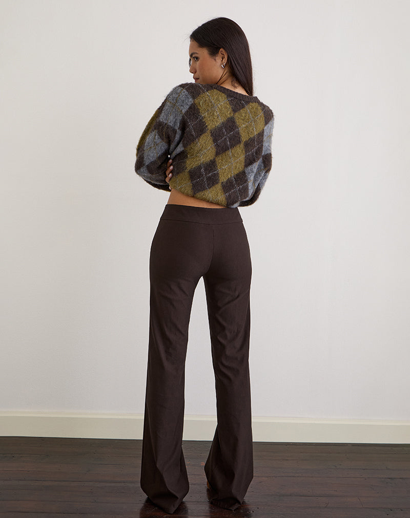 Image of Falita Trouser in Tailoring Dark Brown