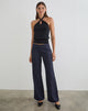 Image of Falita Trouser in Tailoring Navy Stripe