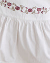 Poplin White with Cherry Blossom Embroid