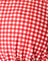 Rotes Gingham mit Picot-Besatz