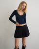Image of Faye Long Sleeve Top in Navy