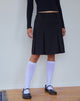 Image of Fermi Pleated Midi Skirt in Tailoring Black