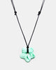 Image of Flower Necklace in Resin Green