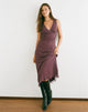 Image of Gabriela Midi Dress in Brown with Micro Polka Print