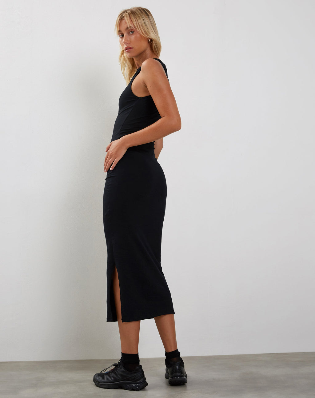 Gelena Midi Dress in Black