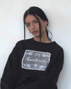 Image of Glo Oversized Sweatshirt in Black with Heartbreaker Graphic