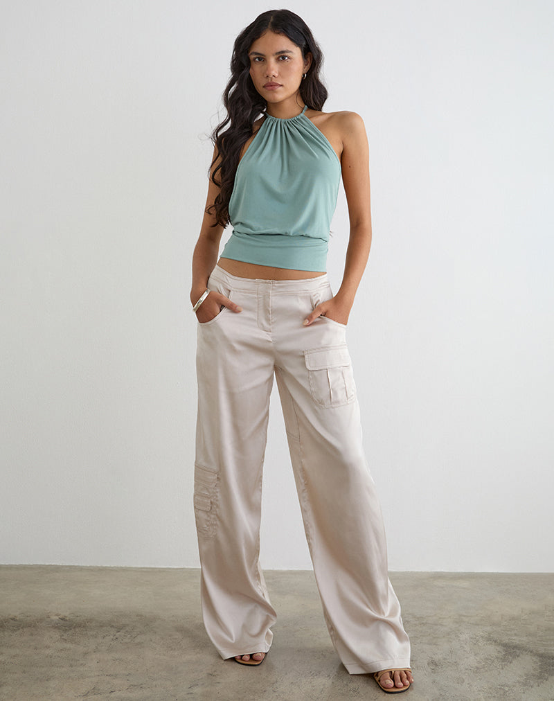 Image of Grania Straight Leg Cargo Trouser in Cream