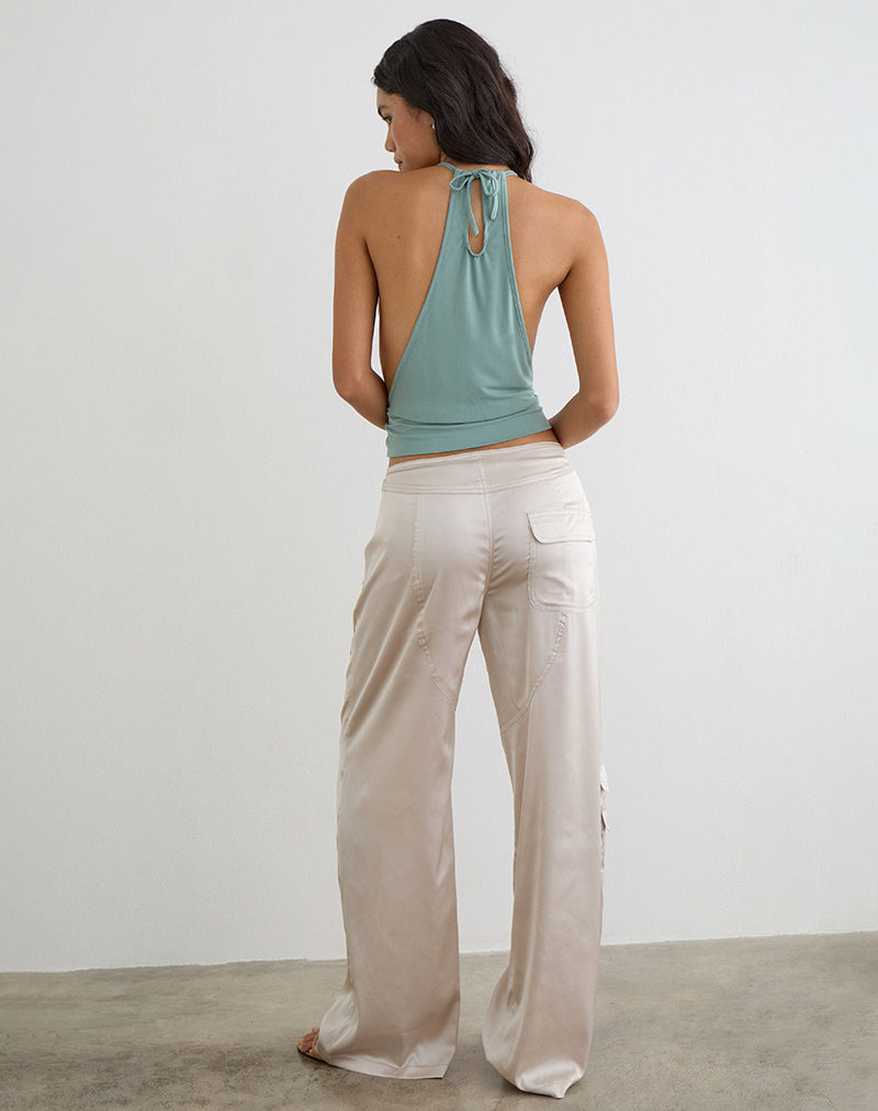 Image of Grania Straight Leg Cargo Trouser in Cream