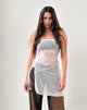 Image of Gretchen Bandeau Mini Dress in Sheer Cream