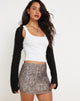 image of Guida Printed Mini Skirt in Sandstorm Tonal Print