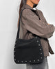 Image of Gundar Eyelet Bag in Babycord Black