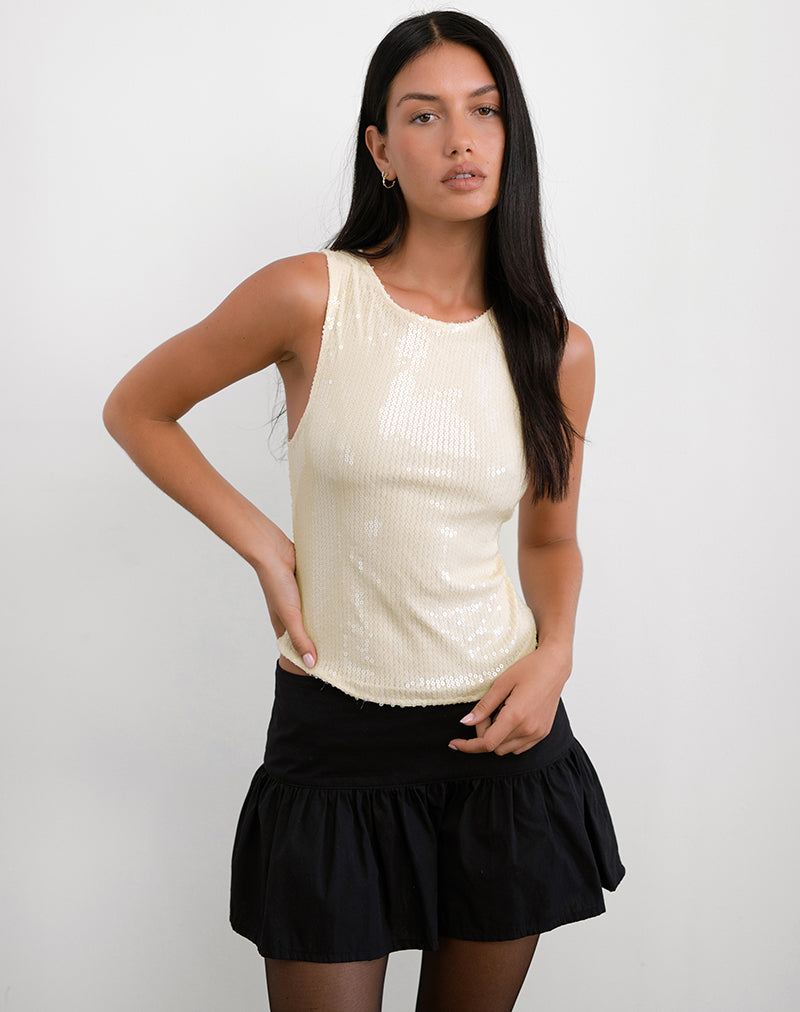 Image of Hala Top in Nude Clear Tinted Disc