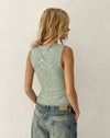 Image of Hala Vest Top in Mint with Silver Foil