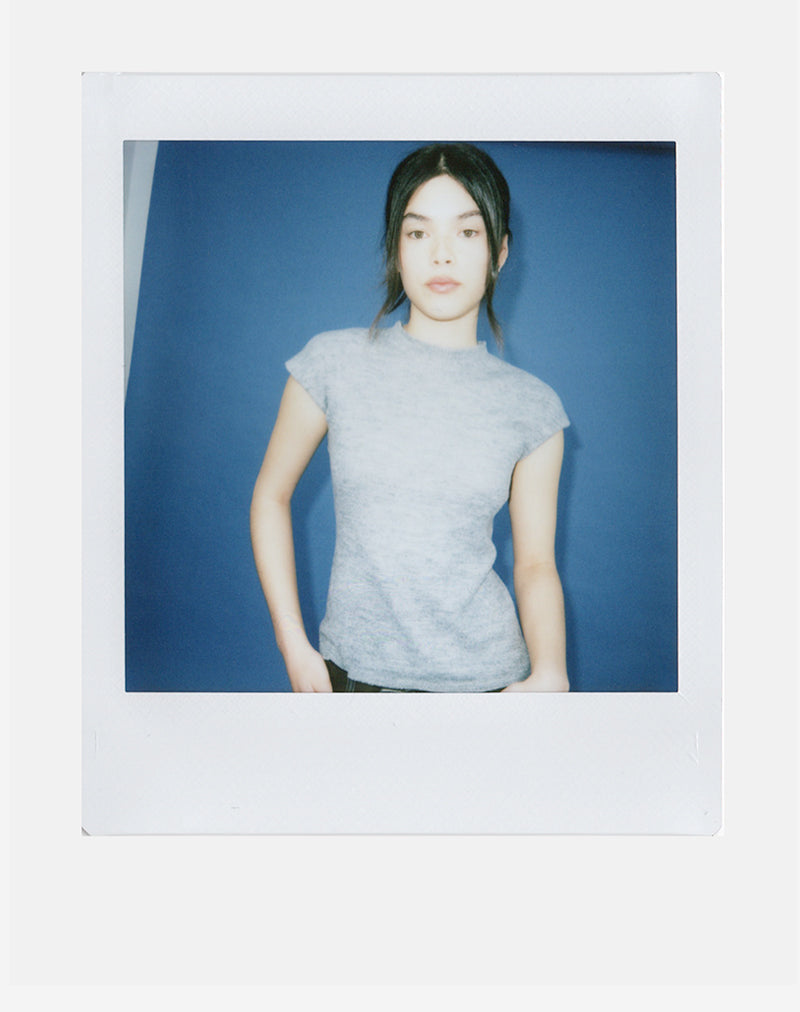 Image of Hanuva Top in Knit Grey