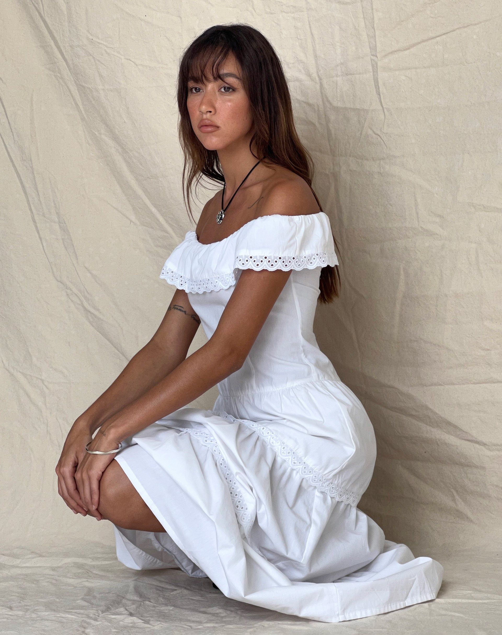 Tiered cheap bardot dress