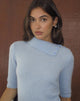 Image of Hemas Top in Glitter Blue Knit