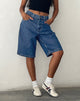 image of Low Rise Skater Shorts in Core Blue Stone