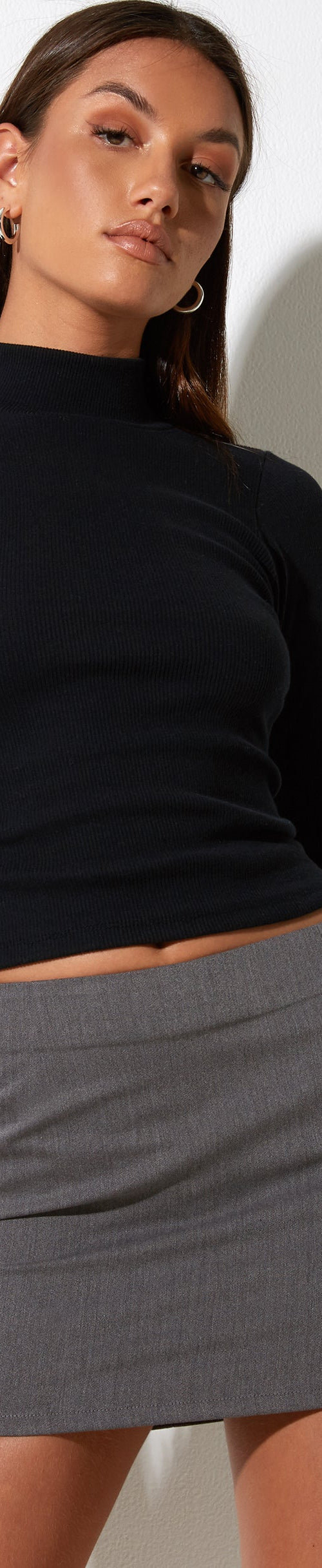 image of Ima Mini Skirt in Tailoring Charcoal